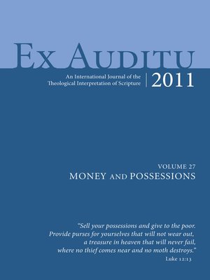 cover image of Ex Auditu--Volume 27